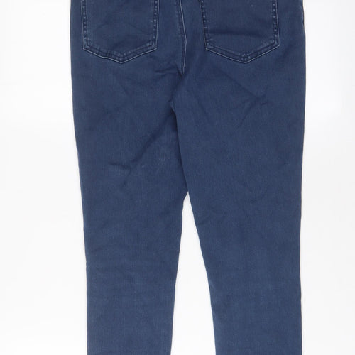TU Womens Blue Cotton Skinny Jeans Size 12 L27 in Regular Zip