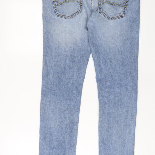 Hollister Mens Blue Cotton Skinny Jeans Size 31 in L30 in Regular Zip