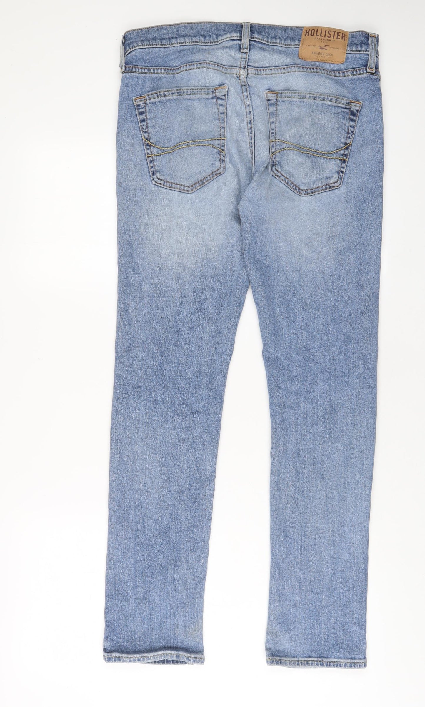 Hollister Mens Blue Cotton Skinny Jeans Size 31 in L30 in Regular Zip