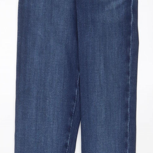 Miss Selfridge Womens Blue Cotton Skinny Jeans Size 8 L28 in Regular Zip