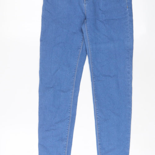 SINSAY Womens Blue Cotton Skinny Jeans Size 10 L28 in Regular Zip