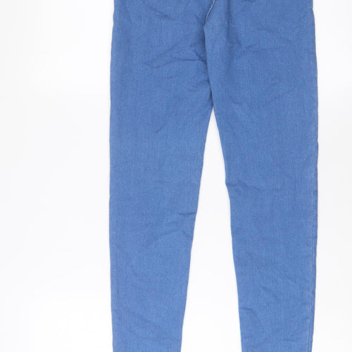 SINSAY Womens Blue Cotton Skinny Jeans Size 10 L28 in Regular Zip