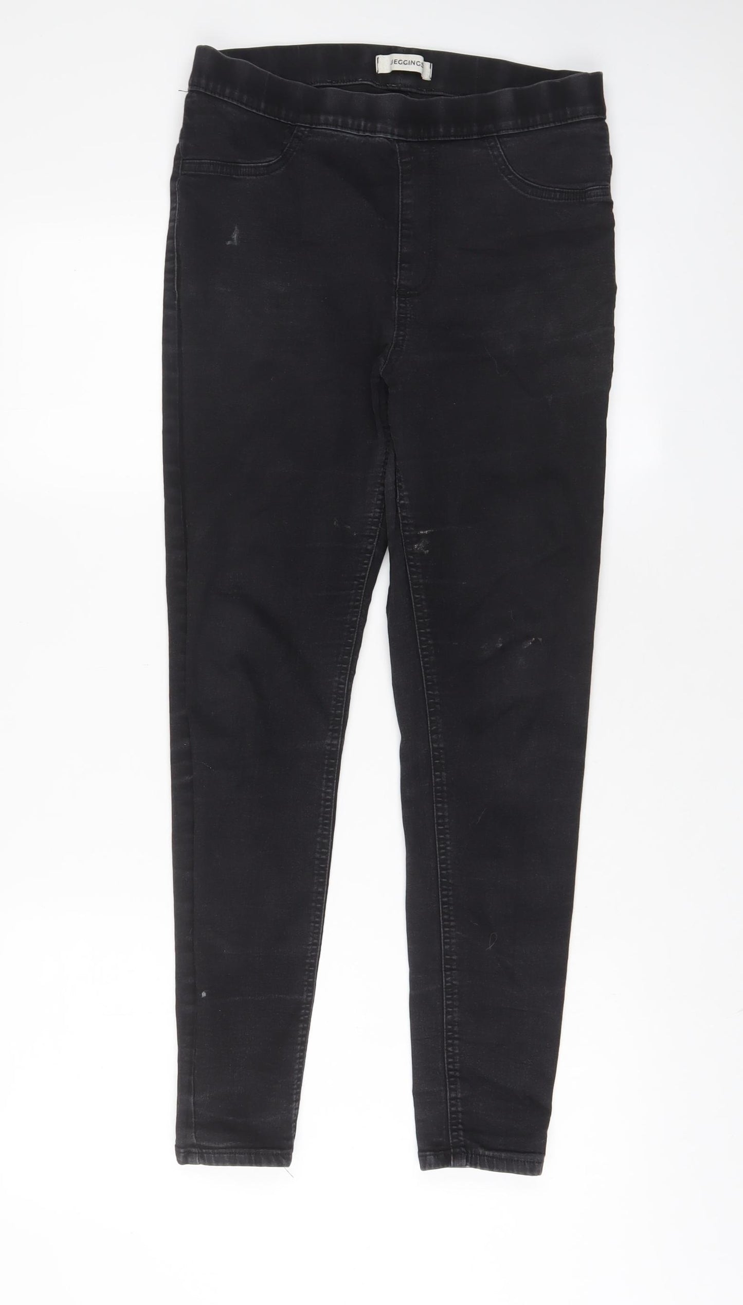 Marks and Spencer Womens Grey Cotton Jegging Jeans Size 12 L27 in Regular