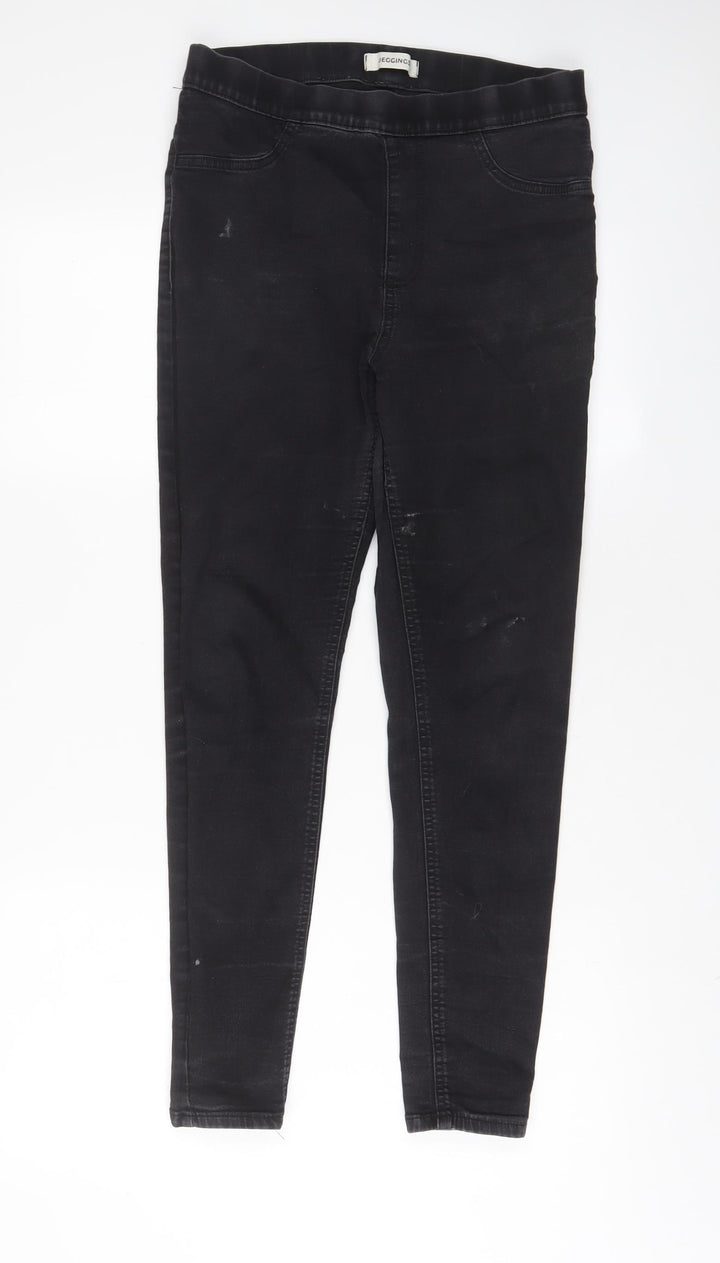 Marks and Spencer Womens Grey Cotton Jegging Jeans Size 12 L27 in Regular