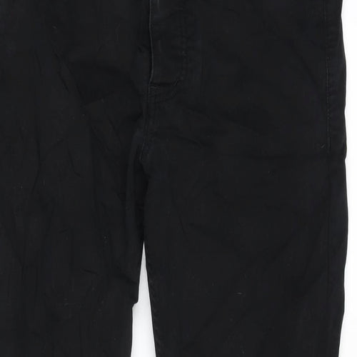 Spoke Womens Black Cotton Blend Straight Jeans Size 30 in L28.5 in Regular Button