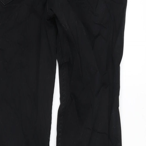 Spoke Womens Black Cotton Blend Straight Jeans Size 30 in L28.5 in Regular Button