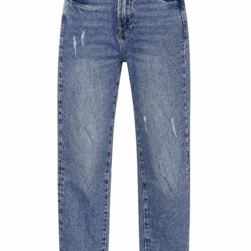 Stradivarious Womens Blue Cotton Blend Straight Jeans Size 4 L26 in Regular Zip