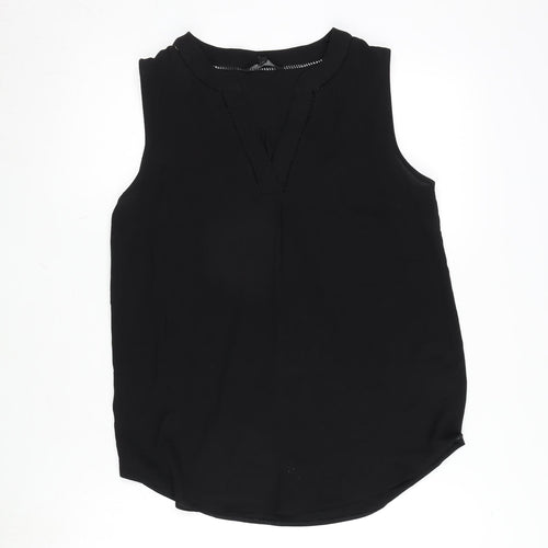 NEXT Womens Black Polyester Basic Tank Size 10 V-Neck