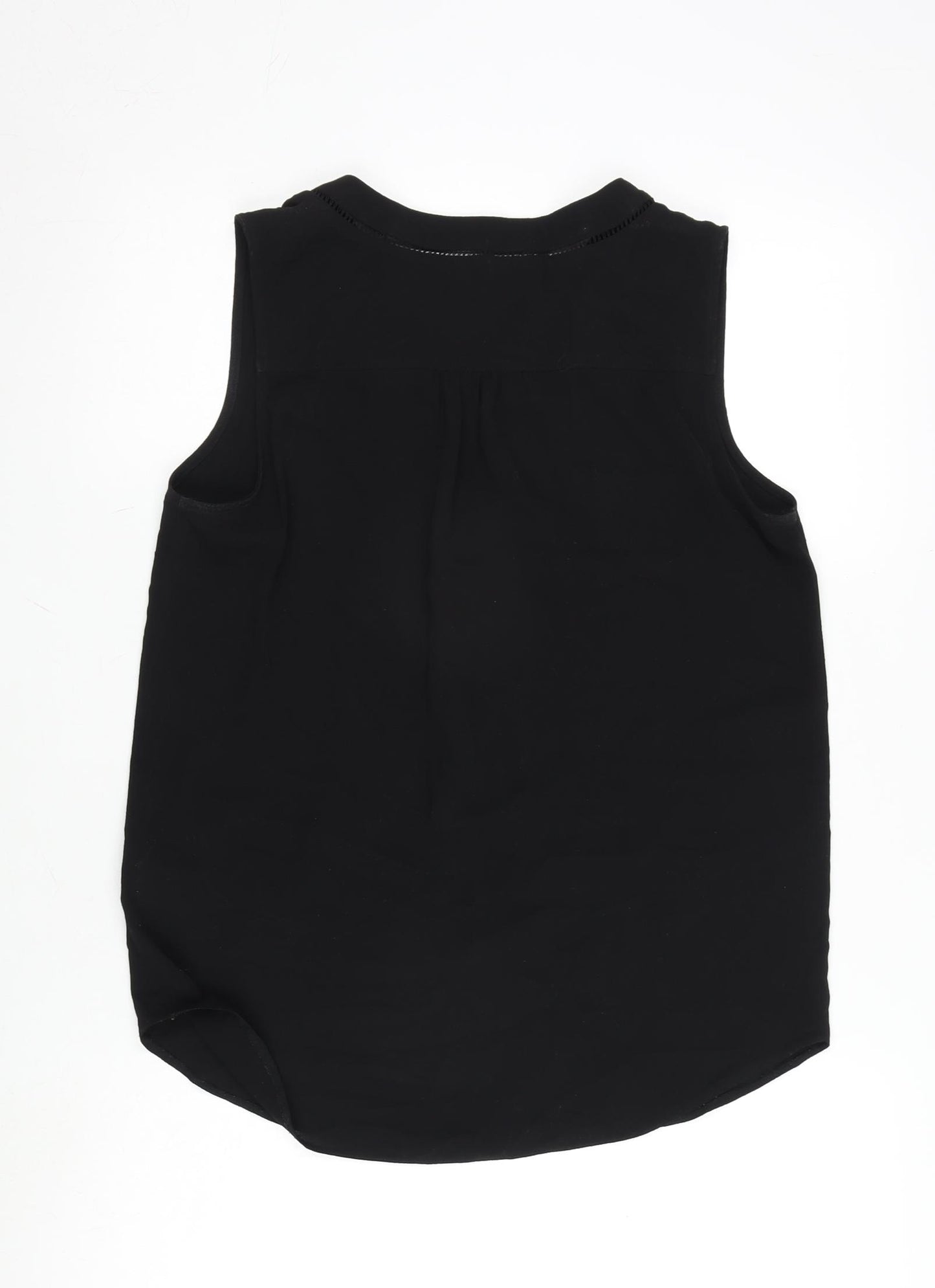 NEXT Womens Black Polyester Basic Tank Size 10 V-Neck