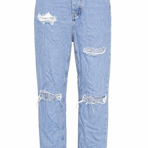Denim & Co. Womens Blue Cotton Straight Jeans Size 12 L30 in Regular Button