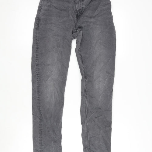 NEXT Boys Grey Cotton Straight Jeans Size 15 Years L28 in Regular Zip