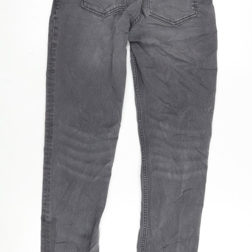 NEXT Boys Grey Cotton Straight Jeans Size 15 Years L28 in Regular Zip