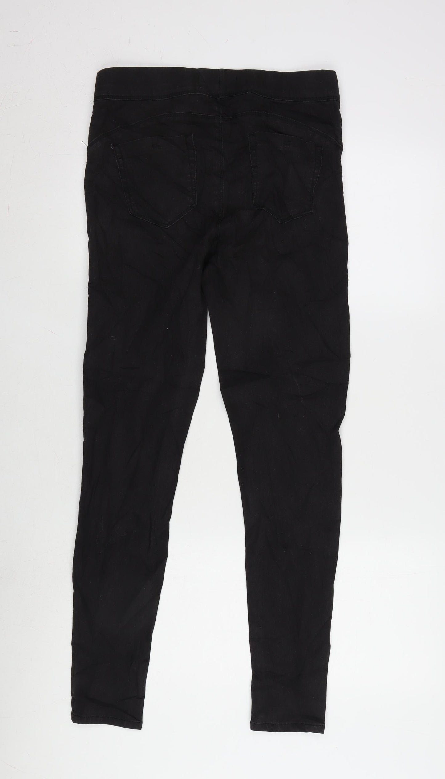 Denim & Co. Womens Black Cotton Blend Jegging Jeans Size 12 L29 in Regular