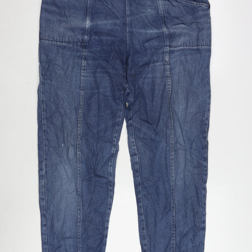 Being Casual Womens Blue Cotton Tapered Jeans Size 14 L28 in Regular