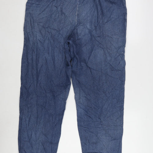 Being Casual Womens Blue Cotton Tapered Jeans Size 14 L28 in Regular