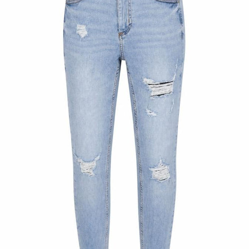 Denim & Co. Womens Blue Cotton Blend Tapered Jeans Size 8 L29 in Regular Zip