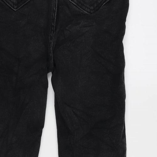 New Look Womens Grey Cotton Blend Tapered Jeans Size 12 L24.5 in Regular Zip
