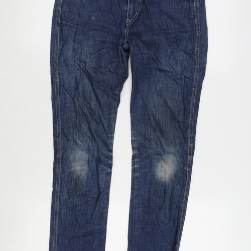 MIH Jeans Womens Blue Cotton Blend Straight Jeans Size 28 in L26 in Regular Zip