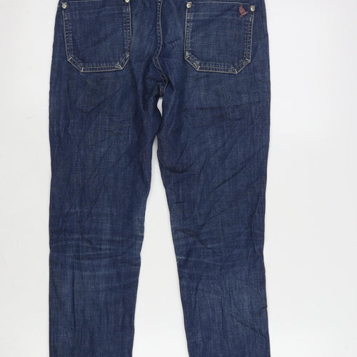 MIH Jeans Womens Blue Cotton Blend Straight Jeans Size 28 in L26 in Regular Zip