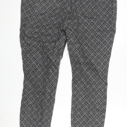 TU Womens Grey Paisley Cotton Blend Jegging Jeans Size 18 L28 in Regular