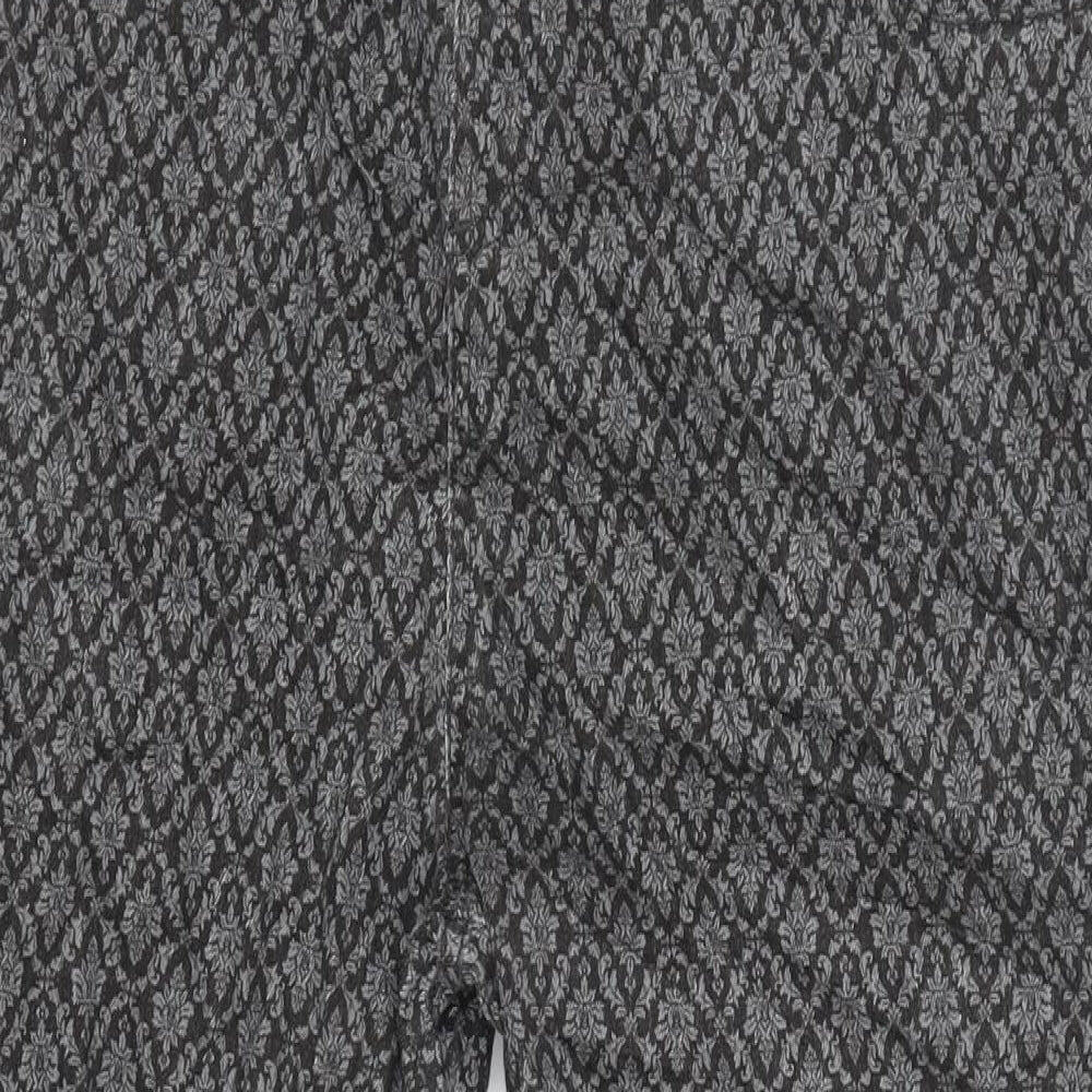 TU Womens Grey Paisley Cotton Blend Jegging Jeans Size 18 L28 in Regular