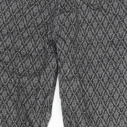 TU Womens Grey Paisley Cotton Blend Jegging Jeans Size 18 L28 in Regular