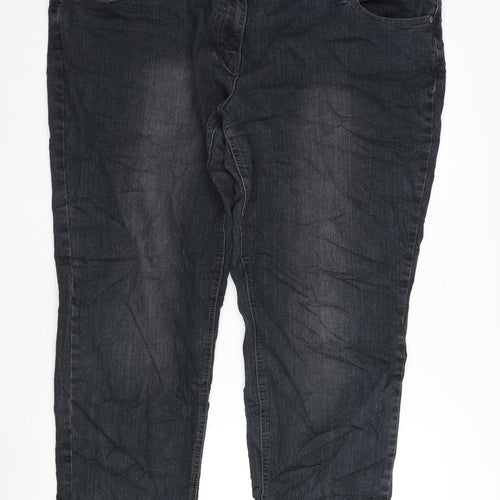 Kayota Lil;y Womens Blue Cotton Blend Straight Jeans Size 46 in L28 in Regular Zip