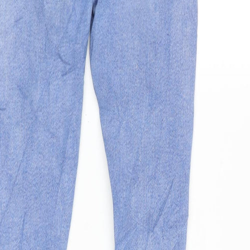 Denim & Co. Womens Blue Cotton Blend Tapered Jeans Size 8 L27 in Regular Zip