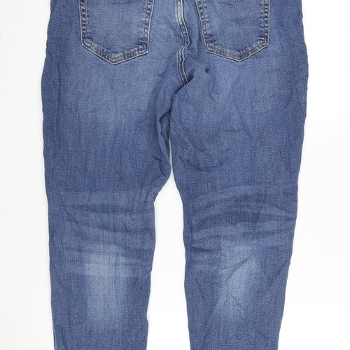 Gap Womens Blue Cotton Blend Straight Jeans Size 10 L25.5 in Regular Zip
