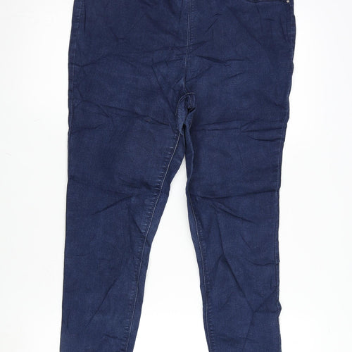 F&F Womens Blue Cotton Blend Jegging Jeans Size 12 L26.5 in Regular