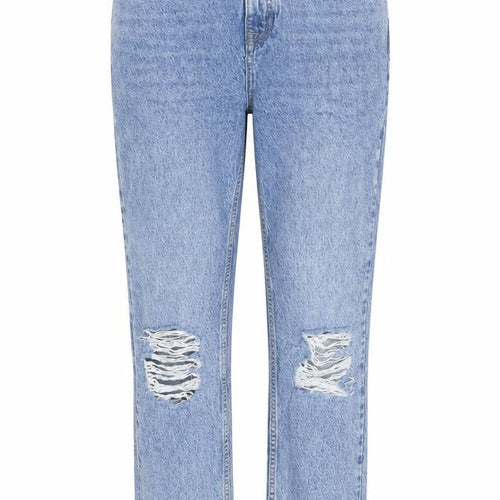 NEXT Womens Blue Cotton Blend Straight Jeans Size 12 L26 in Regular Zip