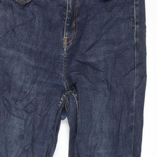 Oasis Womens Blue Cotton Blend Tapered Jeans Size 12 L28.5 in Slim Zip