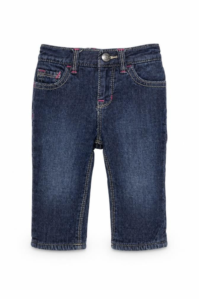 Gap Boys Blue Cotton Capri Jeans Size 3-6 Months Snap - Inside leg 8in - Waist 8 inches.