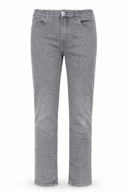 H&M Girls Grey Cotton Straight Jeans Size 13-14 Years L27.5 in Regular Zip