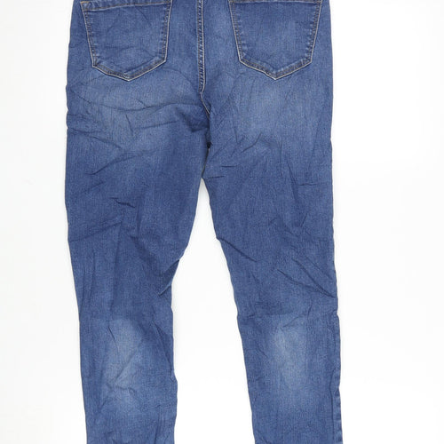 George Womens Blue Cotton Blend Skinny Jeans Size 10 L24 in Regular Zip
