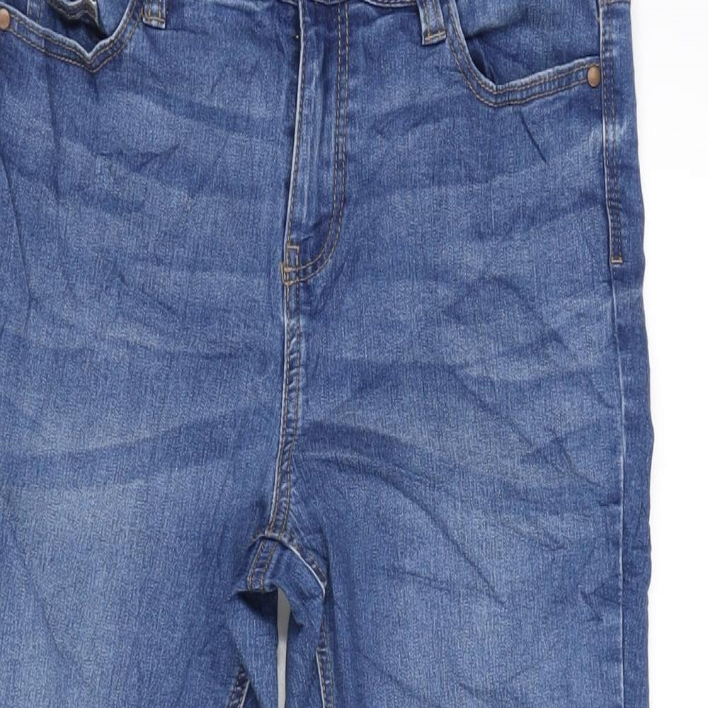 George Womens Blue Cotton Blend Skinny Jeans Size 10 L24 in Regular Zip