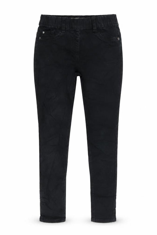 Front view of Next girls’ black cotton jegging jeans, size 11, years, 24-inch leg regular