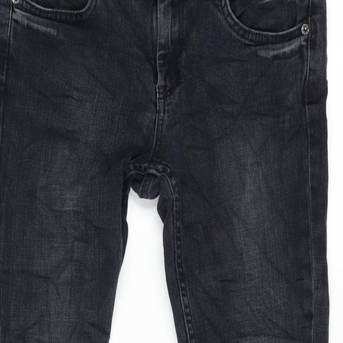 Topshop Womens Blue Cotton Blend Straight Jeans Size 28 in L26 in Regular Zip