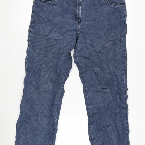 BM Denim Womens Blue Cotton Blend Cropped Jeans Size 12 L26 in Regular Zip