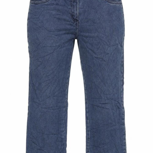 BM Denim Womens Blue Cotton Blend Cropped Jeans Size 12 L26 in Regular Zip