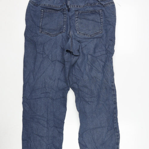 BM Denim Womens Blue Cotton Blend Cropped Jeans Size 12 L26 in Regular Zip