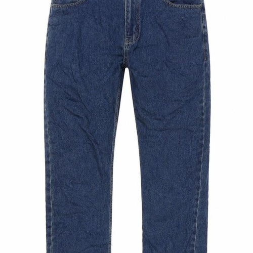 George Mens Blue Cotton Cropped Jeans Size 36 in L26 in Regular Zip