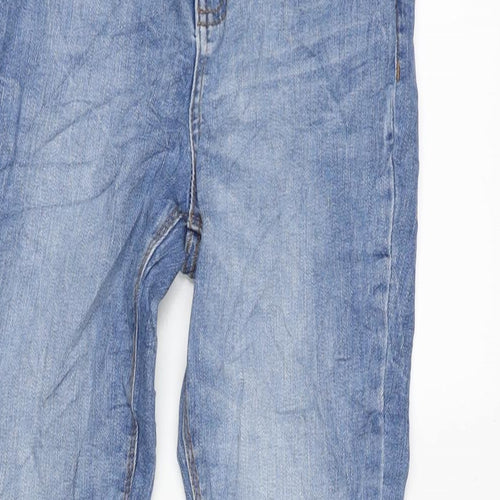 Denim & Co. Womens Blue Cotton Blend Tapered Jeans Size 6 L29 in Regular Zip