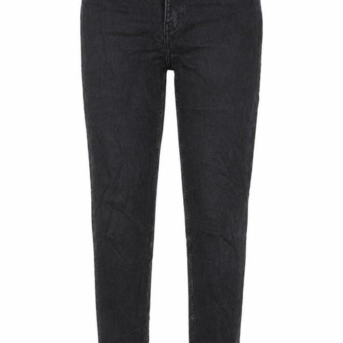 H&M Womens Grey Cotton Blend Tapered Jeans Size 10 L29 in Regular Zip