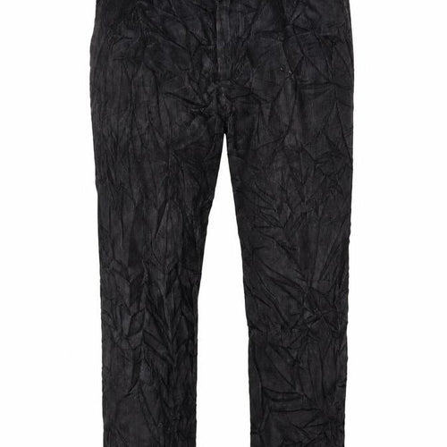 Maine Mens Grey Cotton Trousers Size 36 in L27 in Regular Zip
