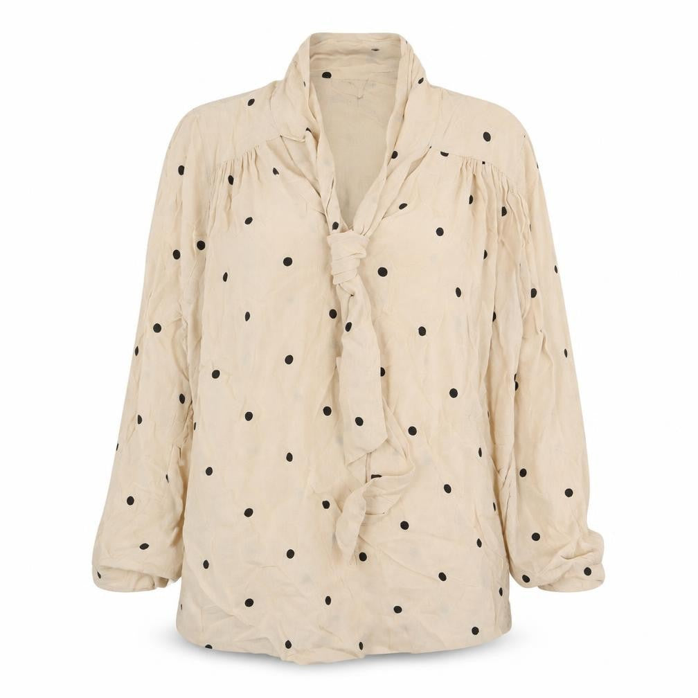 Next Womens Beige Viscose Basic Blouse Size 8 V-Neck
