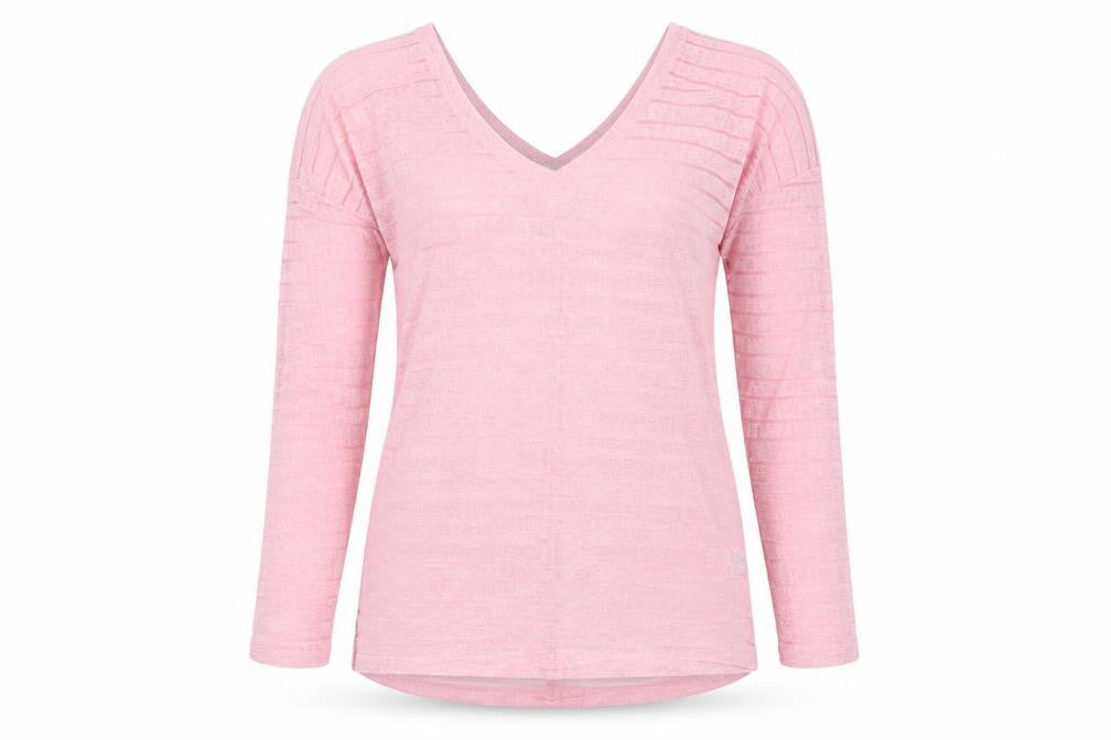 Next Womens Pink V-Neck Polyester Pullover Jumper Size 8