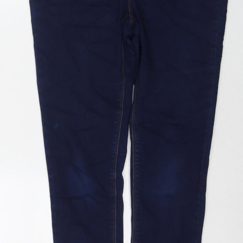 Peacocks Womens Blue Cotton Jegging Jeans Size 12 L30 in Regular
