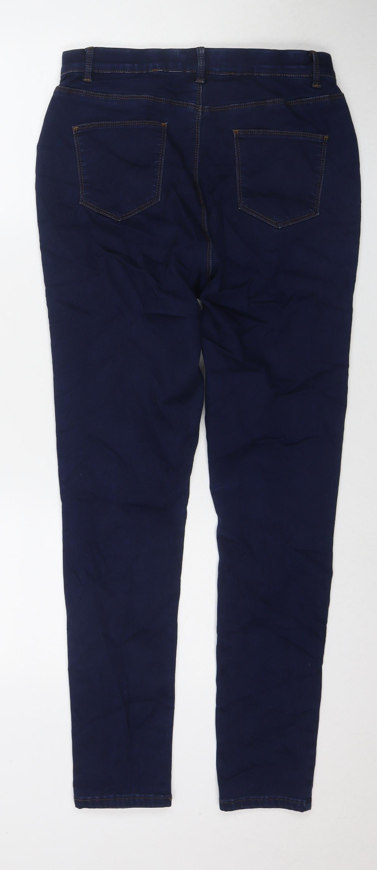 Peacocks Womens Blue Cotton Jegging Jeans Size 12 L30 in Regular