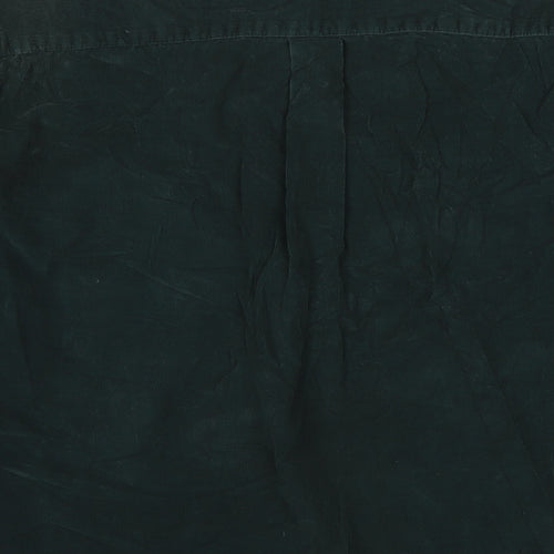 Blue Harbour Mens Green Cotton Button-Up Size S Collared Button